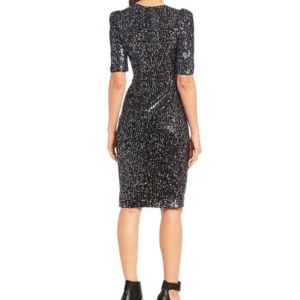 Calvin Klein black and silver sequin dress
